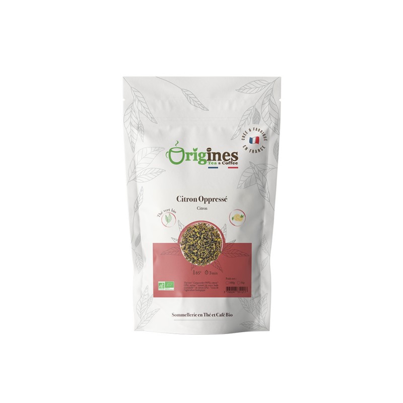 Citron Opressé - Thé Vert Bio de Chine au Citron - Sachet 100g