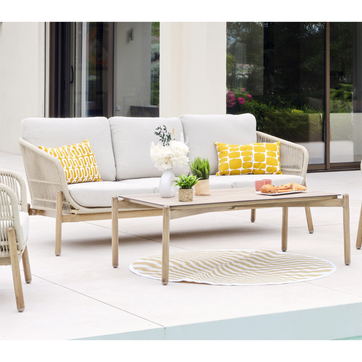 Salon de jardin en aluminium - 5 places - PALAWAN