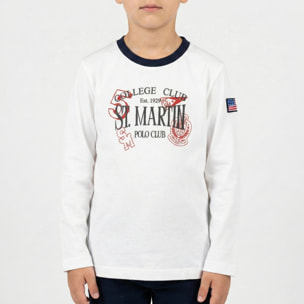 T-shirt maniche lunghe con stampa logo