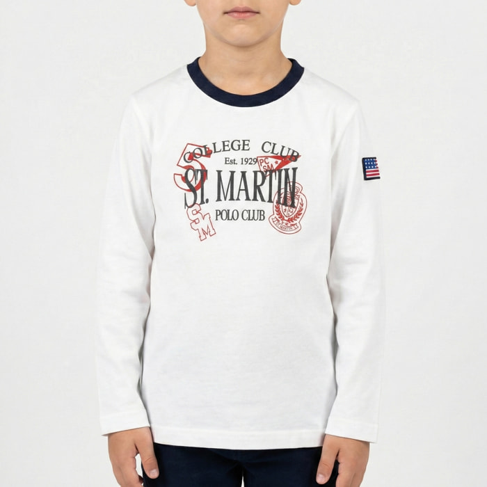T-shirt maniche lunghe con stampa logo