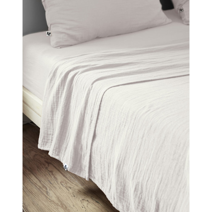 Drap plat "Gaïa" "Gaze de Coton"  -  Gaïa Chantilly