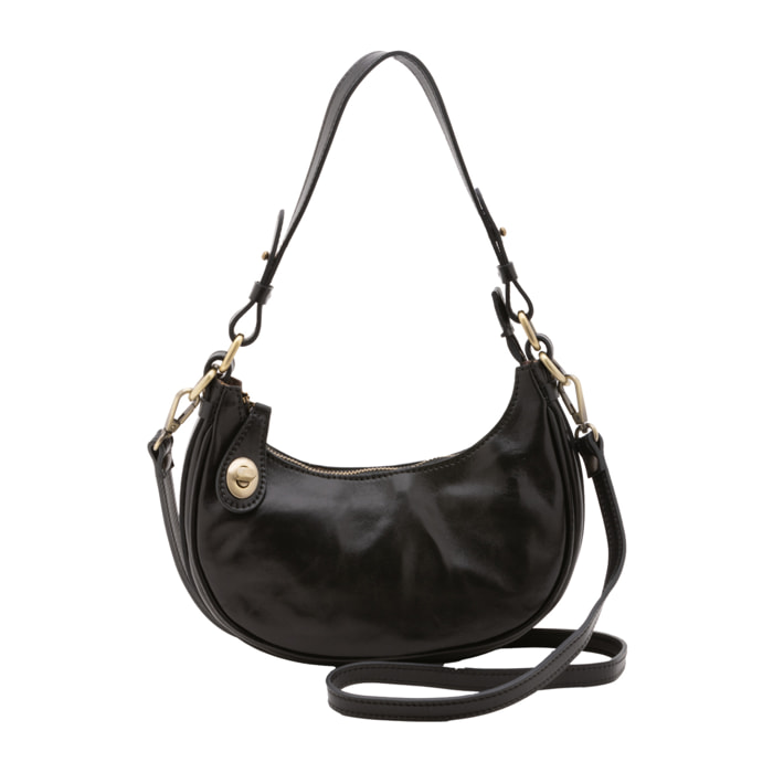 Borsa a spalla da donna - Modello False - Vera pelle - 25.0 x 18.0 x 8.0 cm