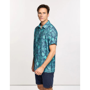 Camisa Manga Corta Azul - Westy