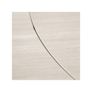 Table extensible ovale 120/180 en céramique effet bois - VESSEL