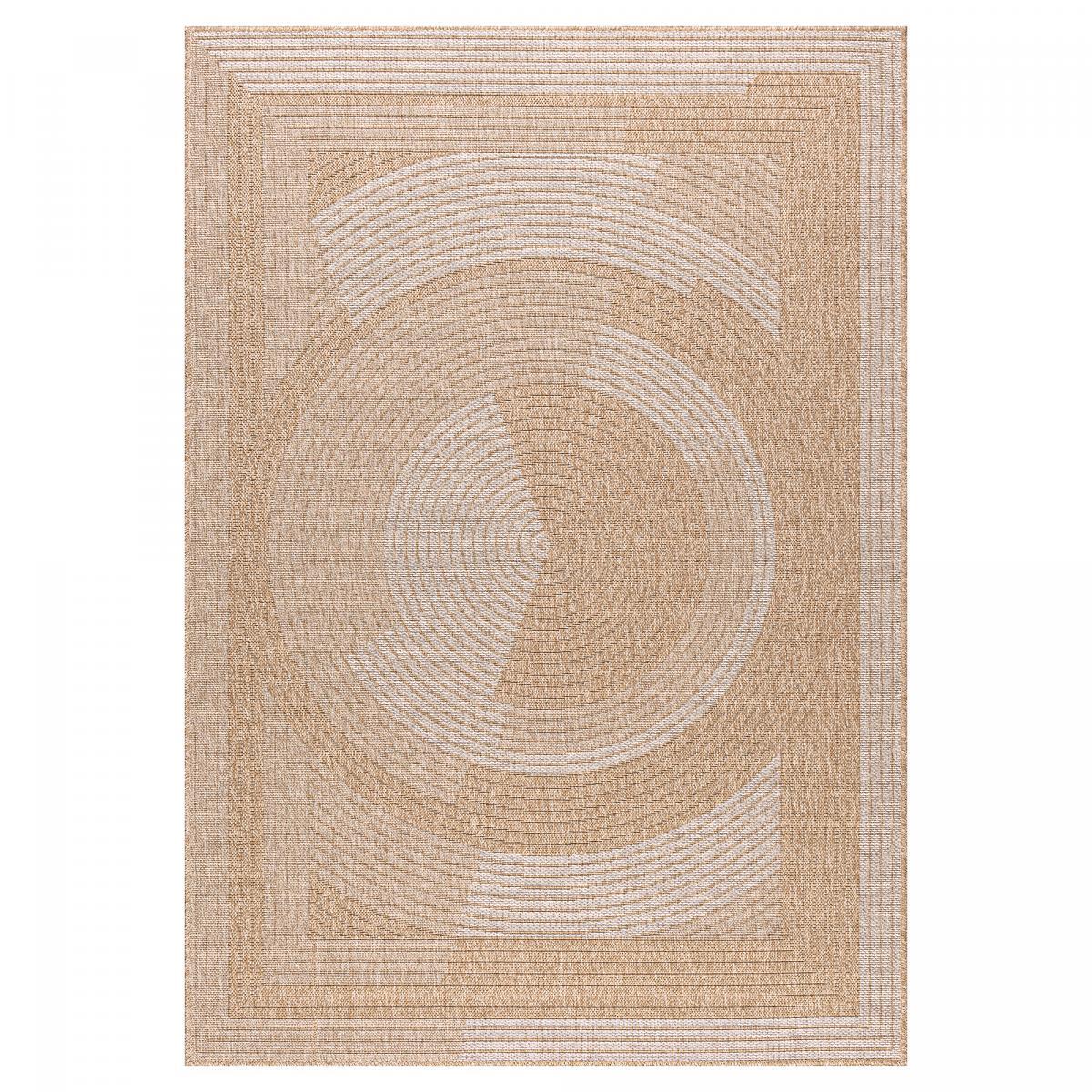 Tapis extérieur tissé kilim rond DOJO