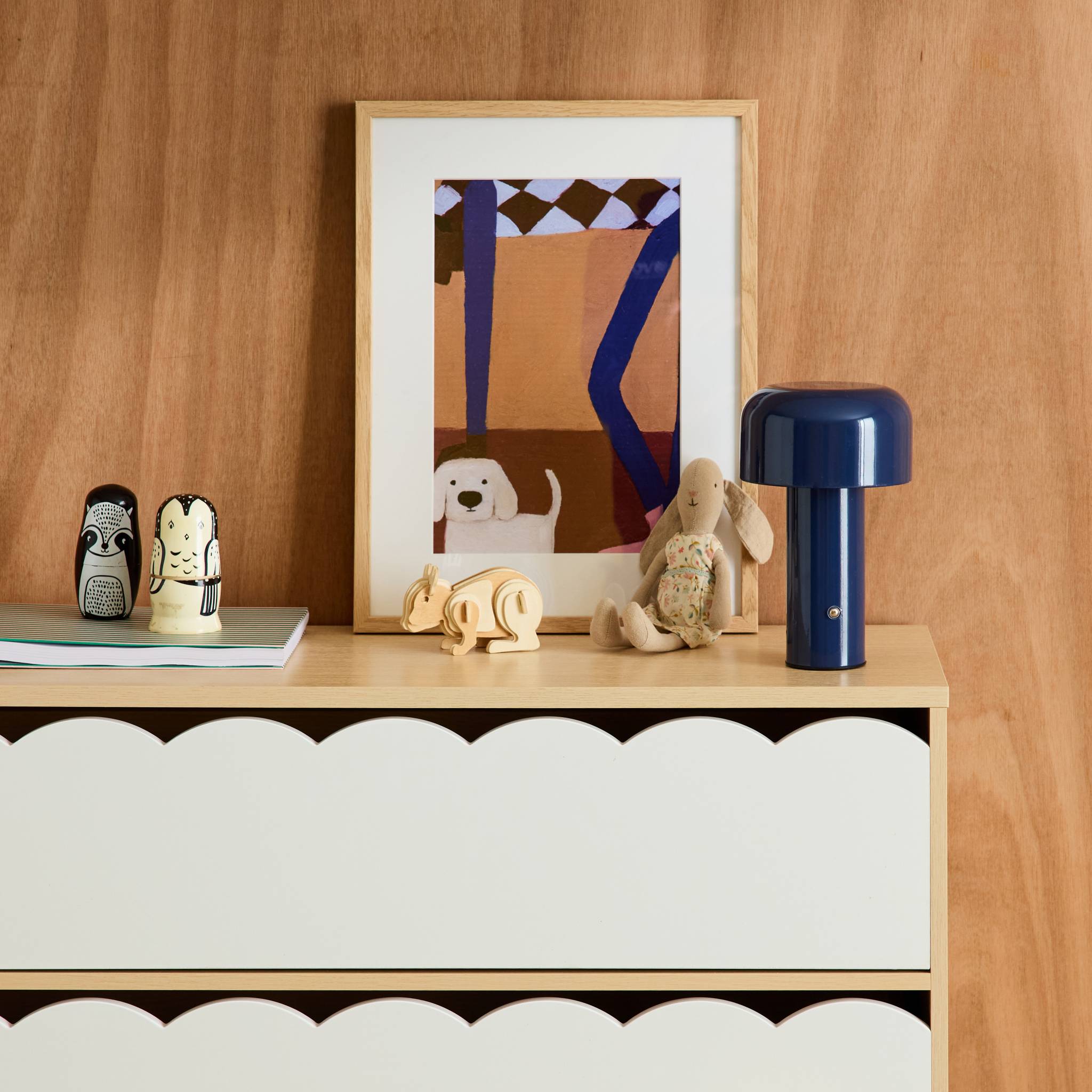 Commode enfant décor bois 3 tiroirs AZUR