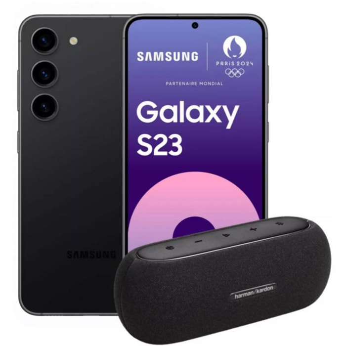 Smartphone SAMSUNG Pack S23 Noir + Enceinte HK Luna1