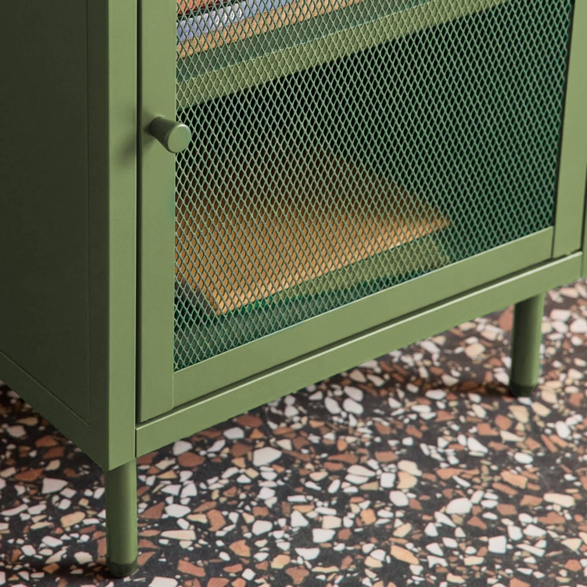 Table de chevet industrielle métal 1 porte (lot de 2) OHIO