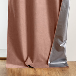 Rideau thermique occultant à œillets et réflecteur de chaleur - Rose