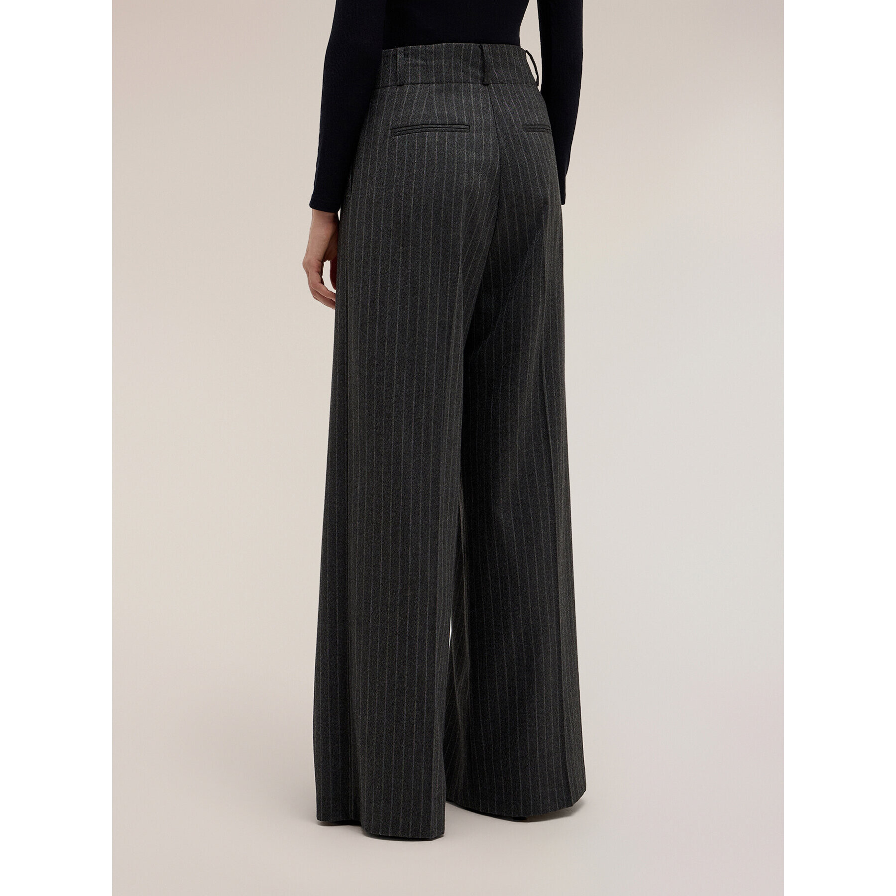 Motivi - Pantaloni palazzo gessati The Tailoring Lab - Grigio