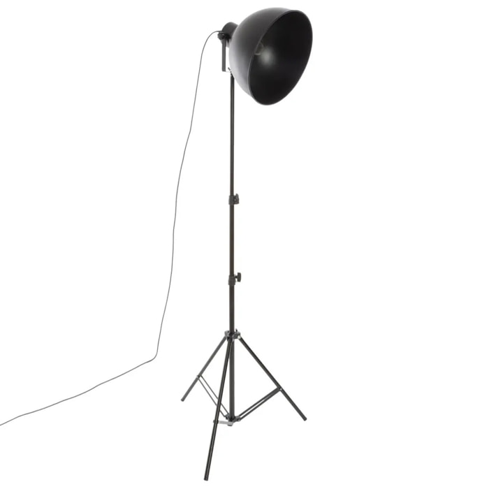 Lampadaire trépied "Basalt" noir - métal H175 cm