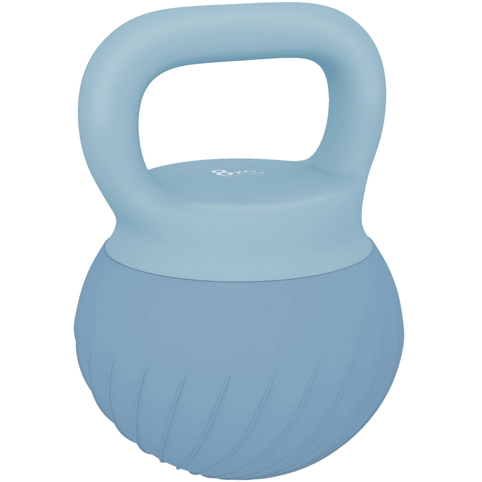 SPORTNOW Pesa Rusa 8 kg, Soft Kettlebell Relleno de Arena Metálica y Mango Antideslizante, para Entrenamiento Culturismo en Casa, Gimnasio, Azul Claro