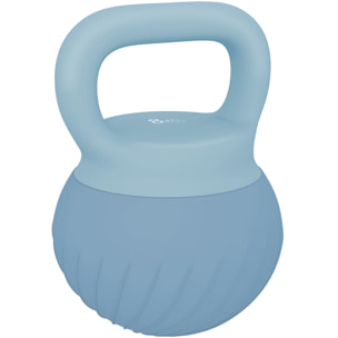 SPORTNOW Pesa Rusa 8 kg, Soft Kettlebell Relleno de Arena Metálica y Mango Antideslizante, para Entrenamiento Culturismo en Casa, Gimnasio, Azul Claro