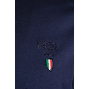 T-shirt Esercito blu in cotone uomo