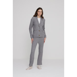 Completo loungewear donna caroline in maglina a coste Noidinotte