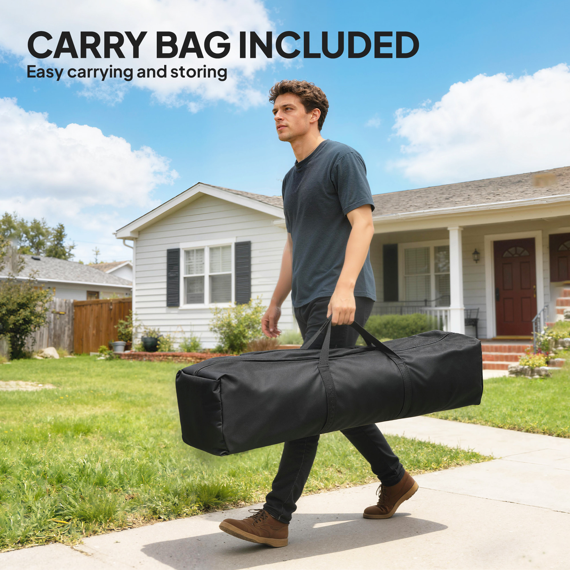 Tonnelle barnum pliable pop-up 3 x 3 m sacs de lestage et transport inclus gris