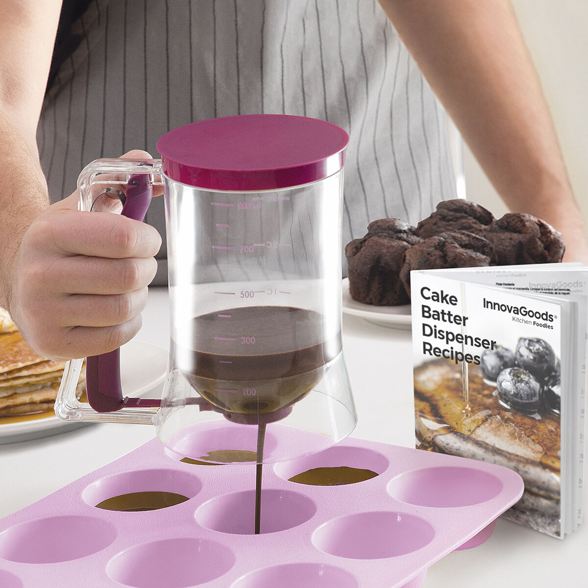 Caraffa Dispenser per Dolci con Ricettario InnovaGoods