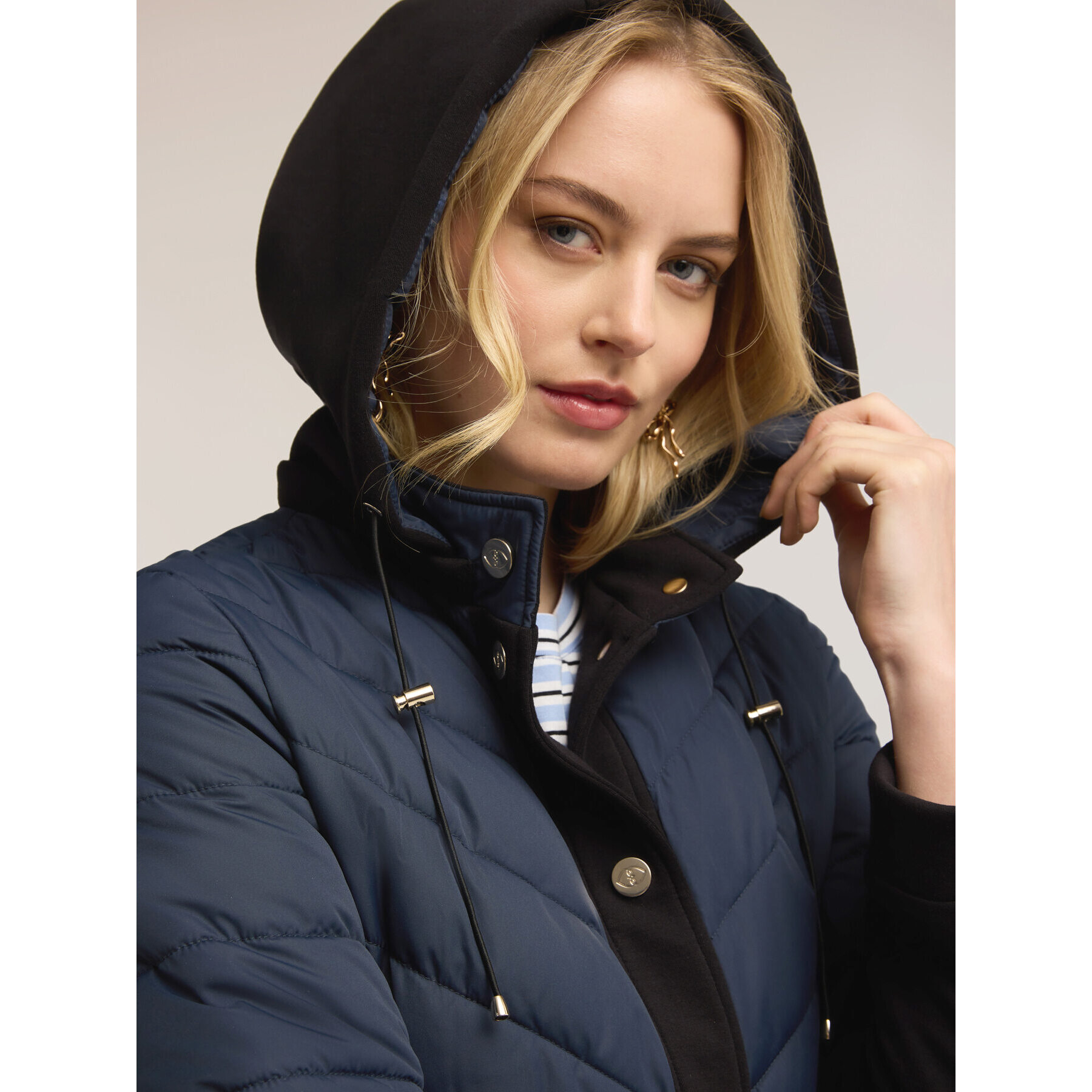 Motivi - Piumino lightweight bimaterico - Blu