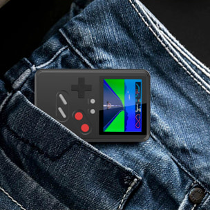 DAM Consola portátil con 500 juegos clásicos preinstalados. Pantalla a color de 2,4 pulgadas. 7x1x11 Cm. Color: Rojo