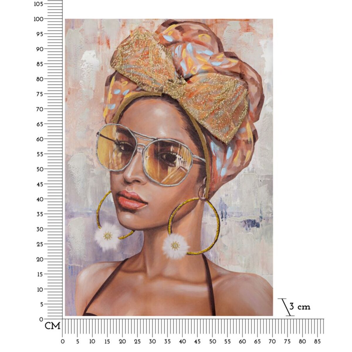 DIPINTO SU TELA JENNIFER -B- CM 70X3X100