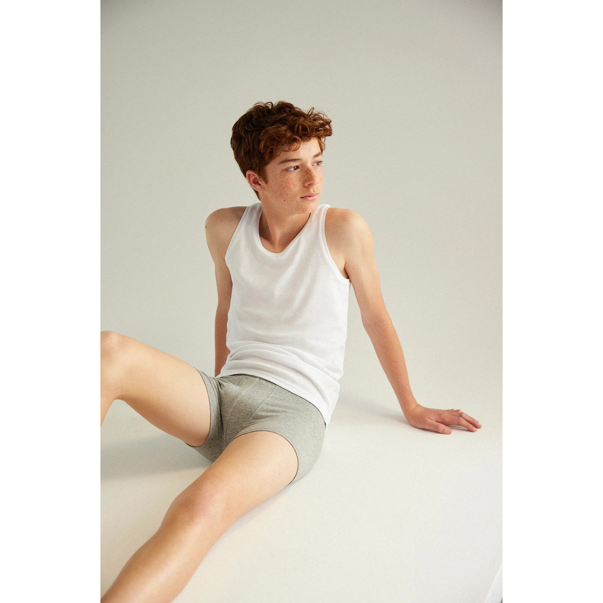 Confezione da 2 boxer in cotone per ragazzi nei colori blu navy e grigio