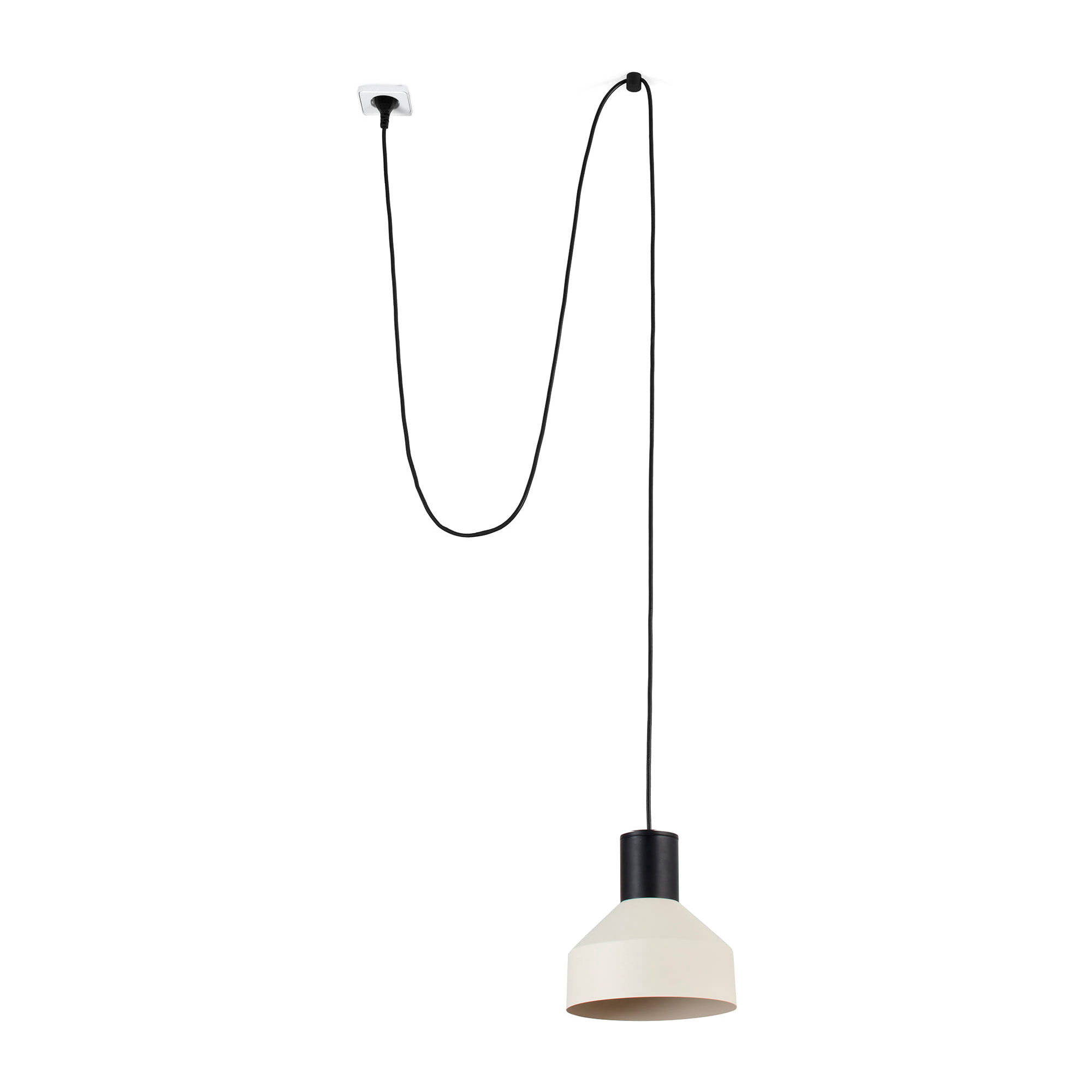 KOMBO 200 Lampada sospensione beige con spina