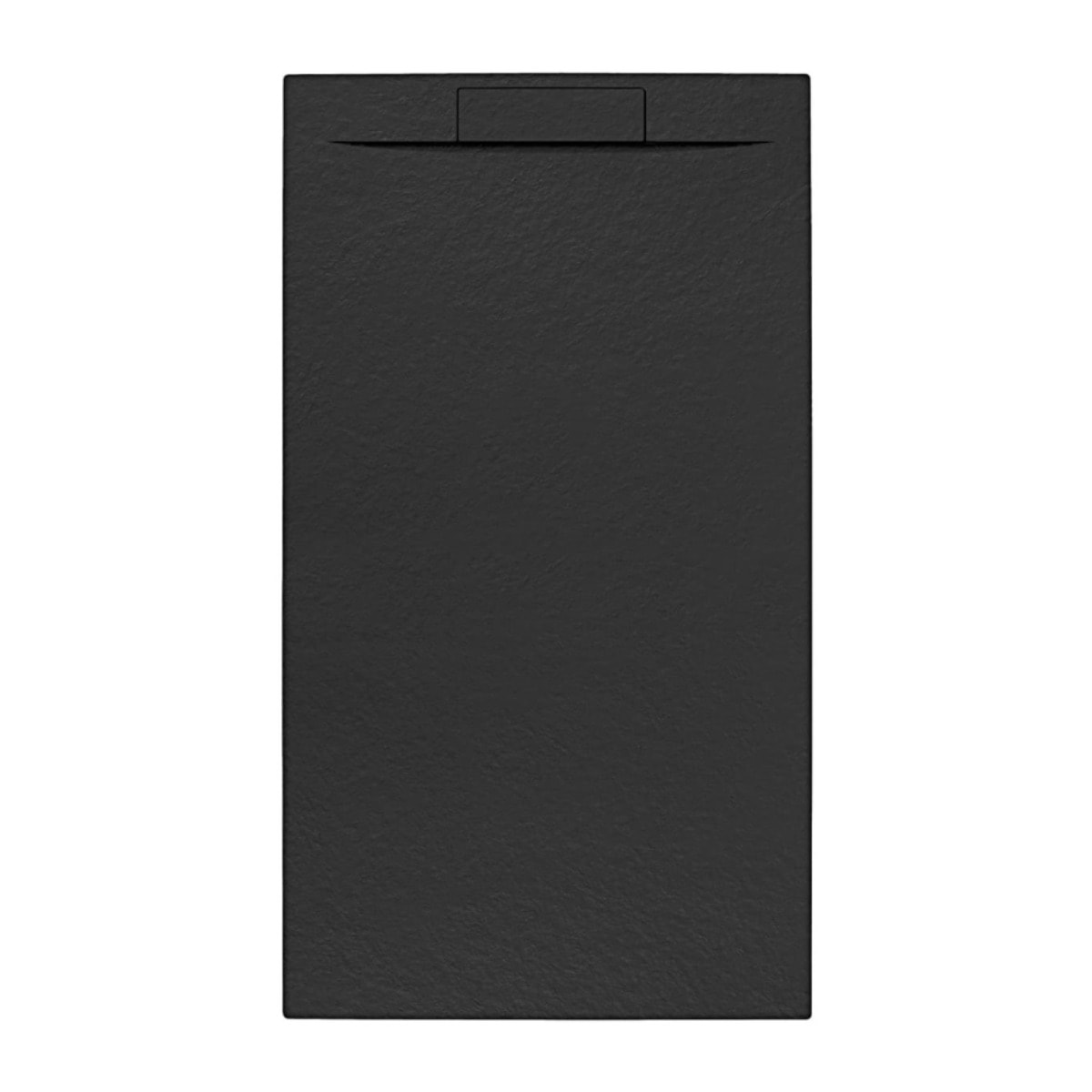 Fusion Receveur de douche 140x90cm en marbre coulé avec siphon, Graphite (SATFU14090G-S)