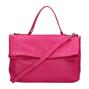 Borsa a spalla convertibile in zaino da donna In Vera pelle Made in Italy 34x21x12 cm