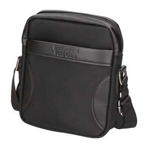 Borsa a tracolla uomo - Modello False - Pelle vegana e nylon - 18.0 x 21.0 x 4.0 cm