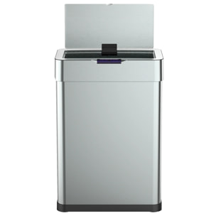 Poubelle automatique inox DAYTONA argent 60L