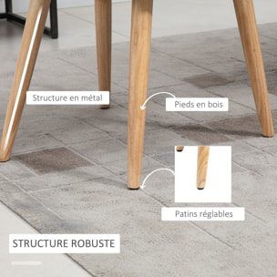 Lot de 2 chaises – Assise ergonomique – Style scandinave