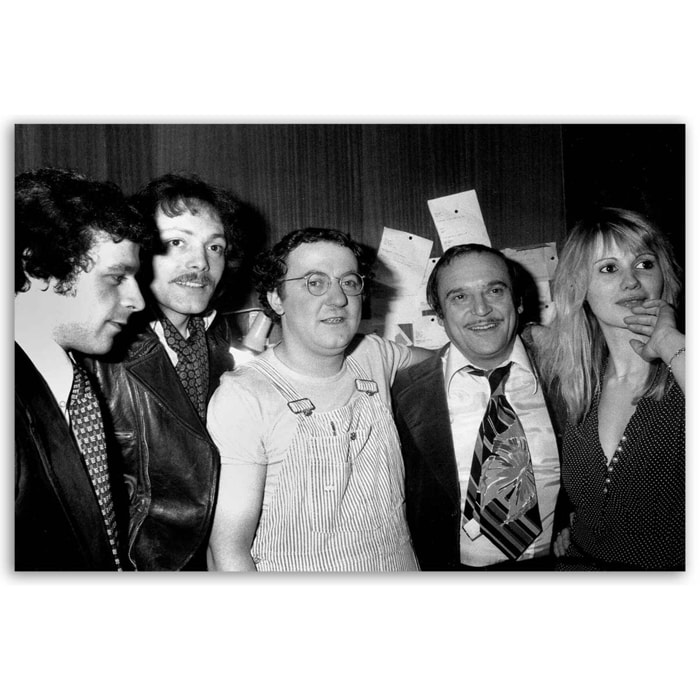 Tableau acteurs Photo de Coluche en coulisse Tableau alu Dibond