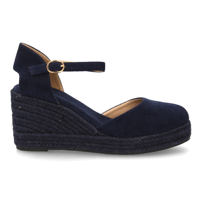 Sandalia de cuña de yute para mujer, comodas y elegantes diseño moderno con el yute en el mismo tono