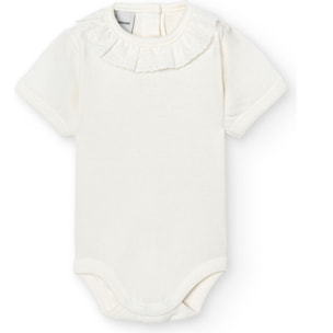 Body bebé manga corta cuello batista