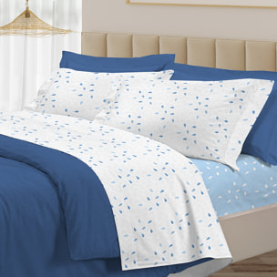 Completo letto goccia azzurro