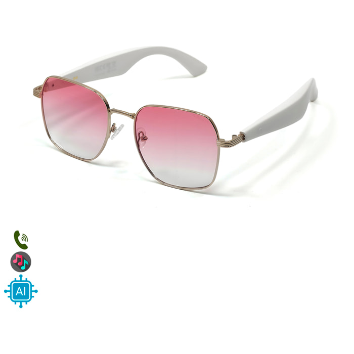 Gafas AI GY-200, traducción automática de +100 idiomas, agente AI, reproducción músical.