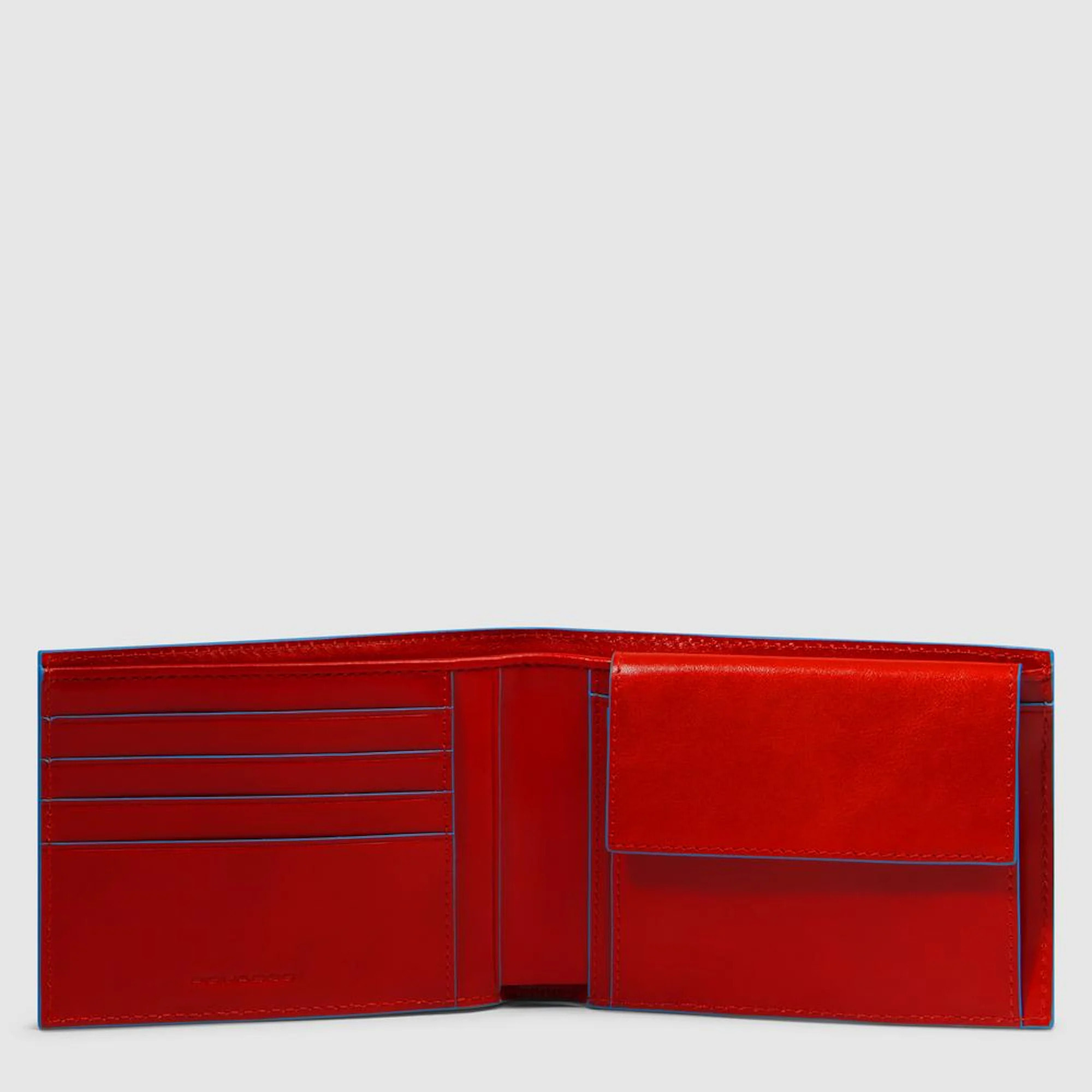 Piquadro Portafogli in pelle con portamonete, schermato con protezione RFID