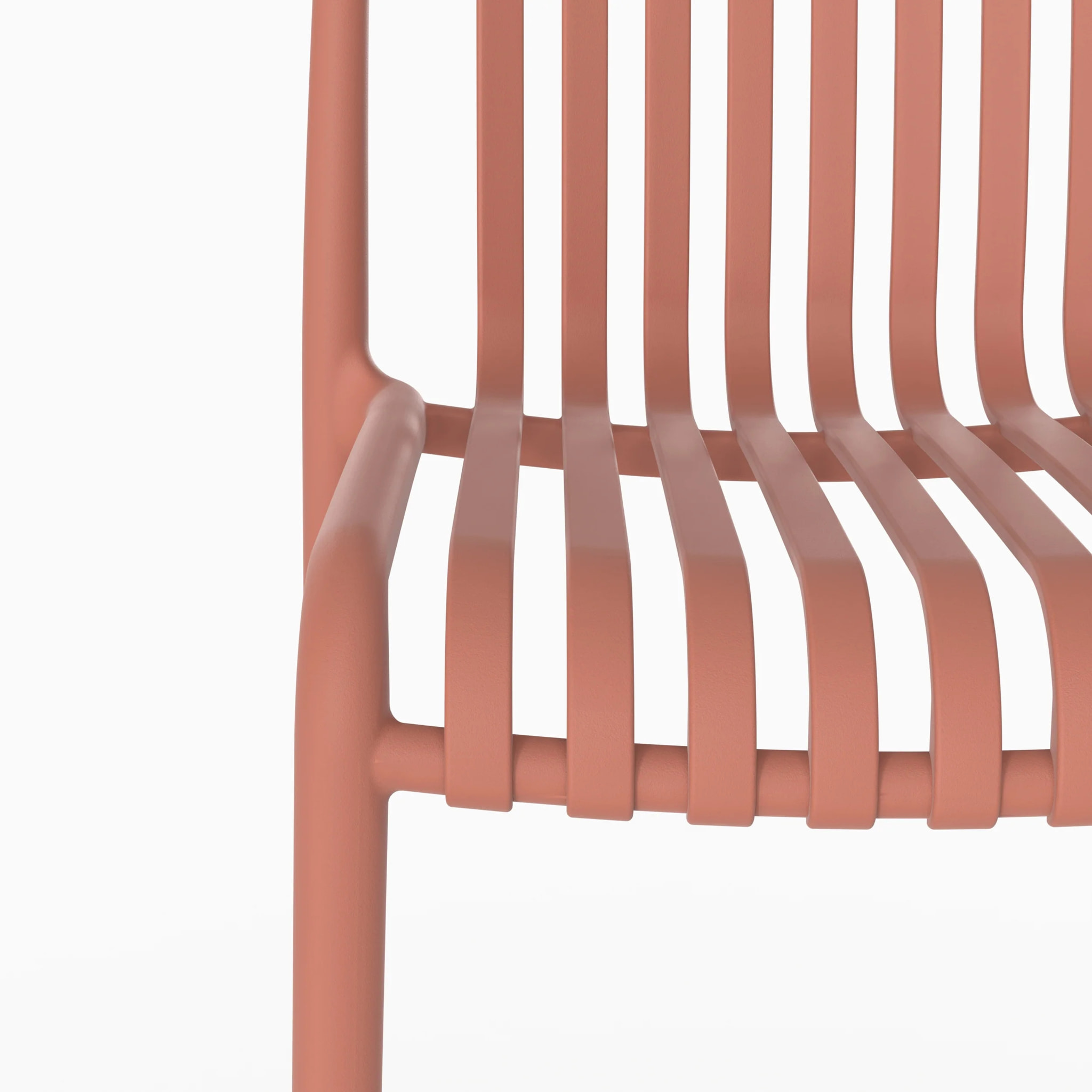 Lot de 2 chaises de bar de jardin 76 cm en plastique terracotta - Duli