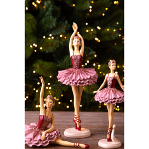 Ballerina Sulle Punte. Altezza 31,5 Cm - Pezzi 1 - 11,5X31,5X10cm - Colore: Rosa - Bianchi Dino - Articoli Natalizi