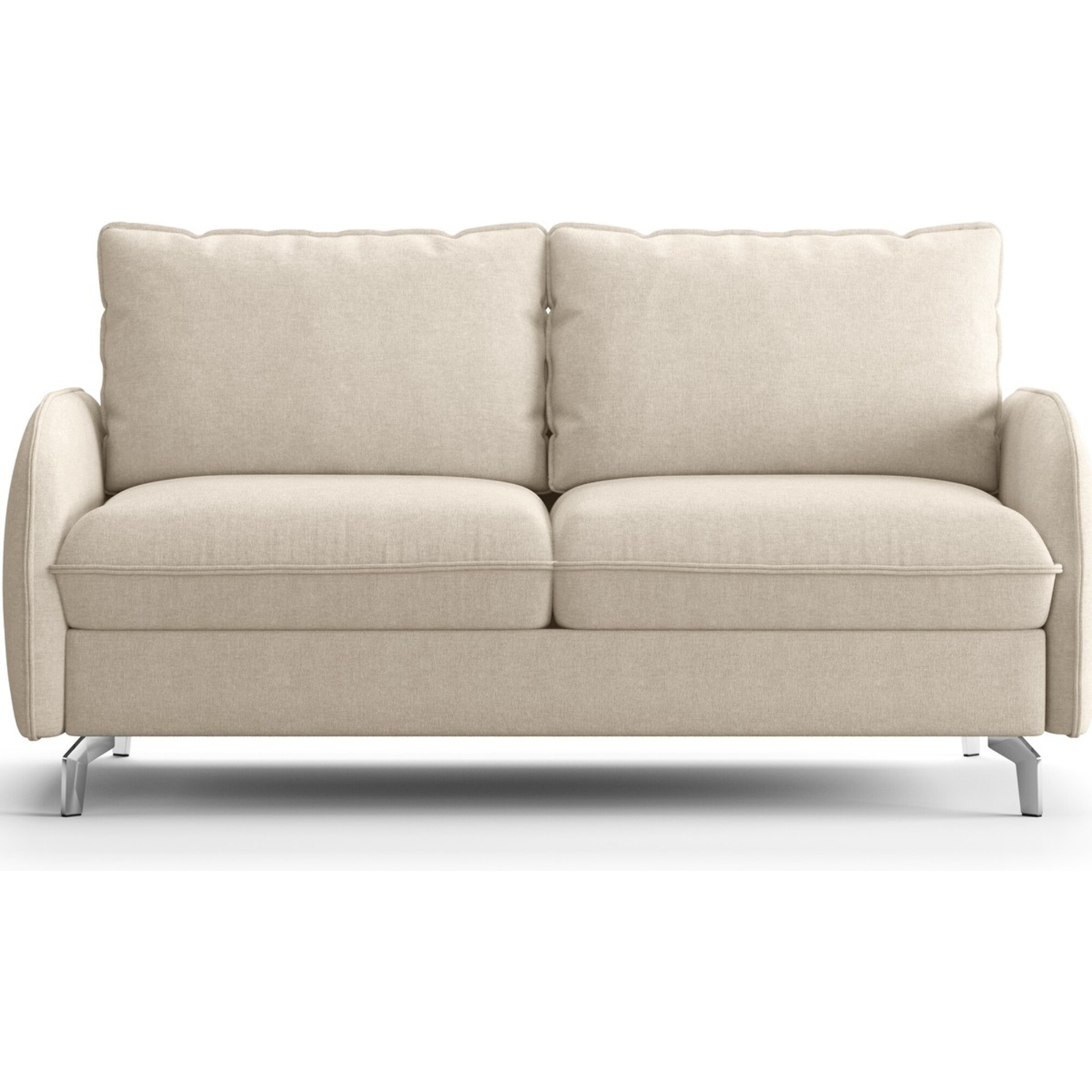 Canapé droit convertible 3 places en tissu chenille - ouverture express - NOVOLI