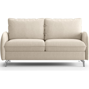 Canapé droit convertible 3 places en tissu chenille - ouverture express - NOVOLI