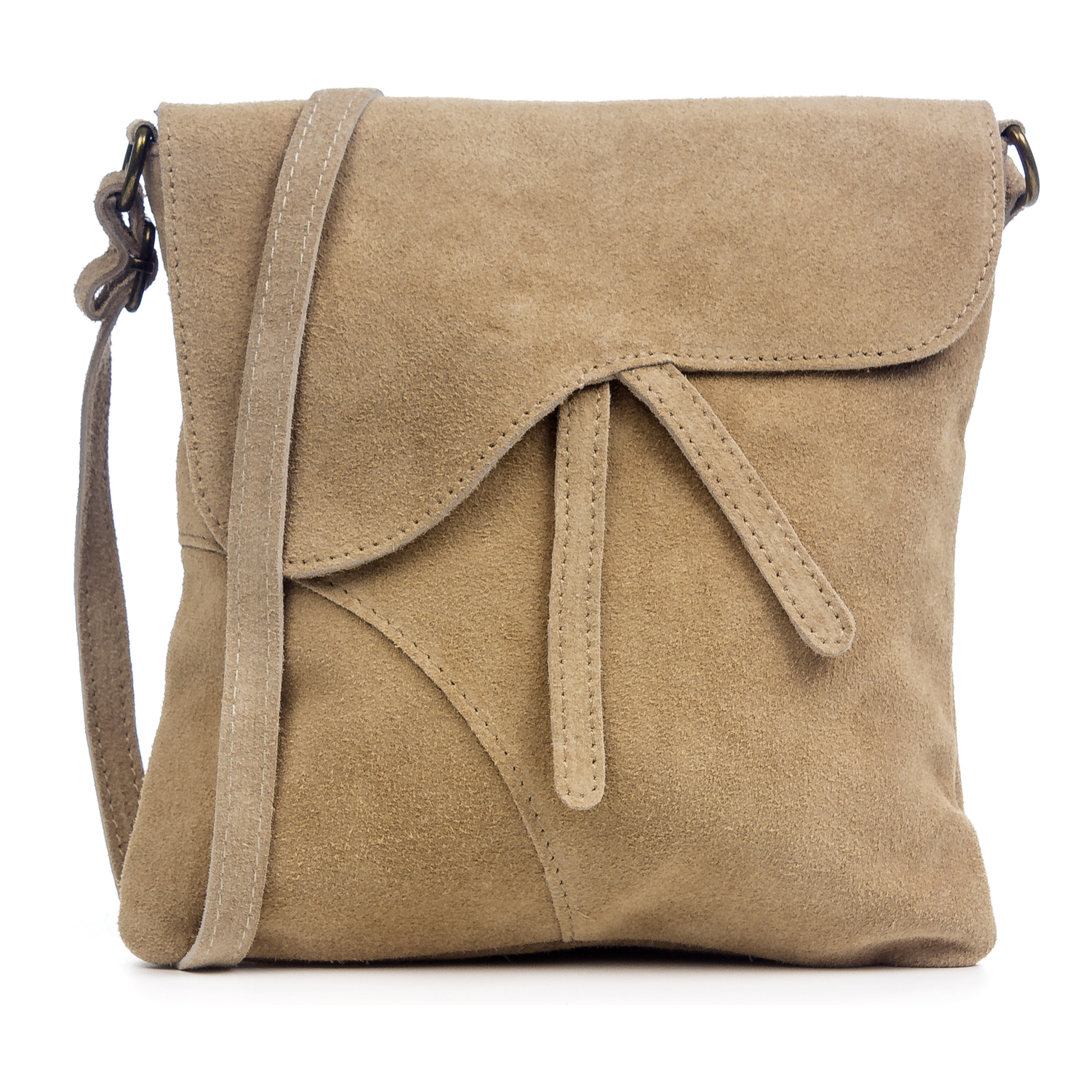 Ulfa Bolso bandolera Mujer.Piel auténtica Gamuza