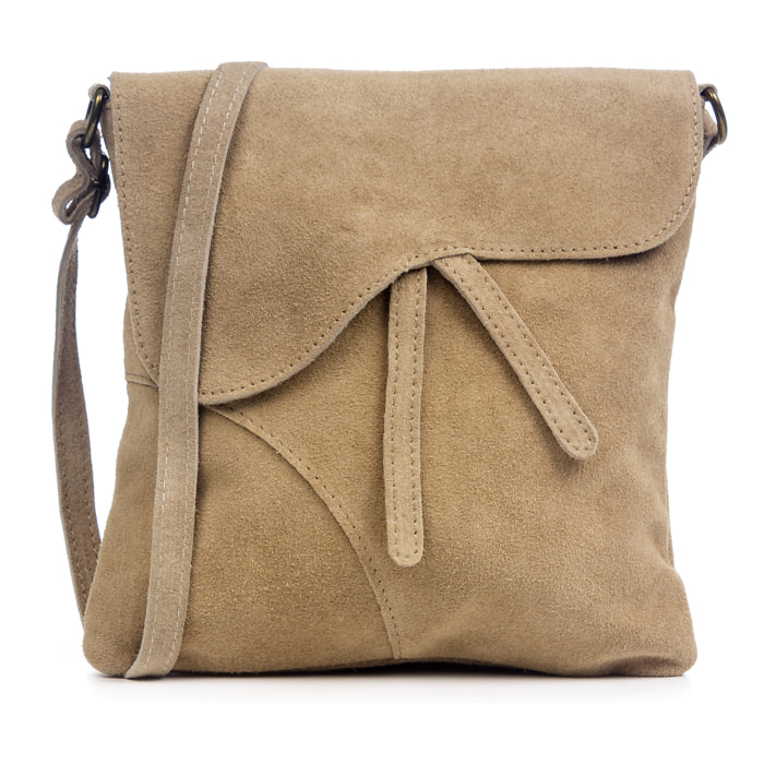 Ulfa Bolso bandolera Mujer.Piel auténtica Gamuza