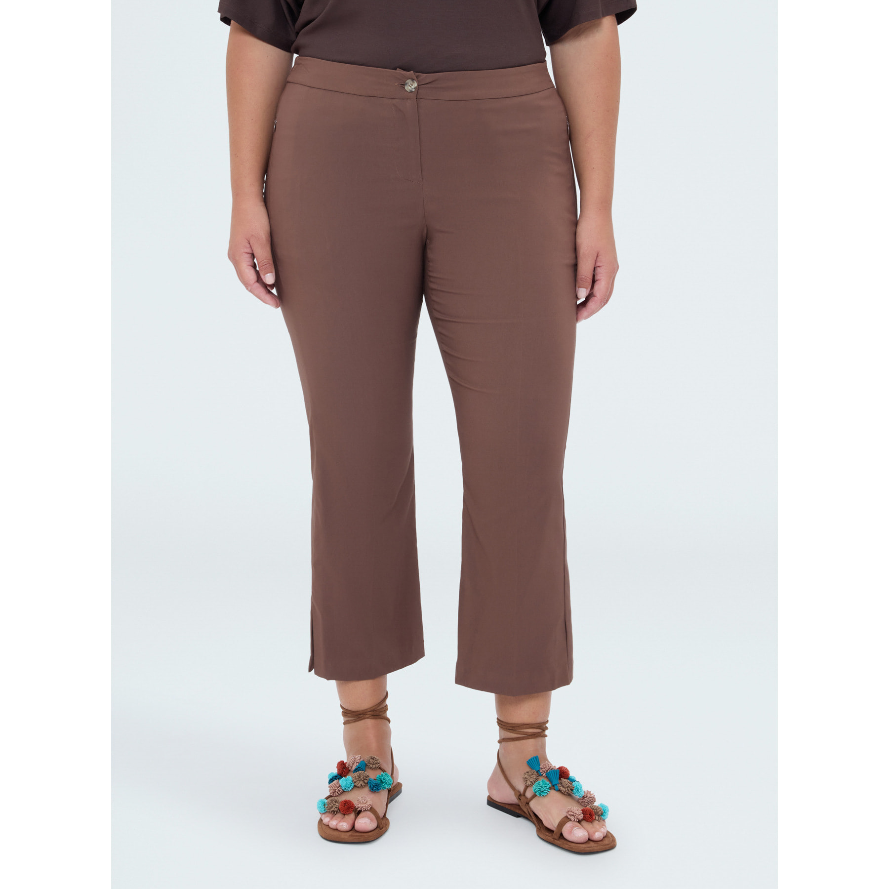 Fiorella Rubino - Pantaloni Kick Flare - Marrone