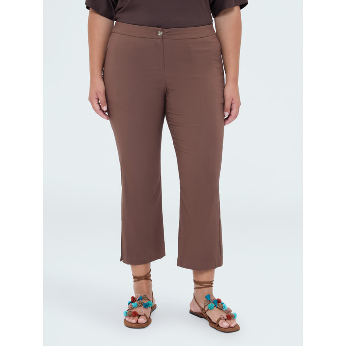Fiorella Rubino - Pantaloni Kick Flare - Marrone
