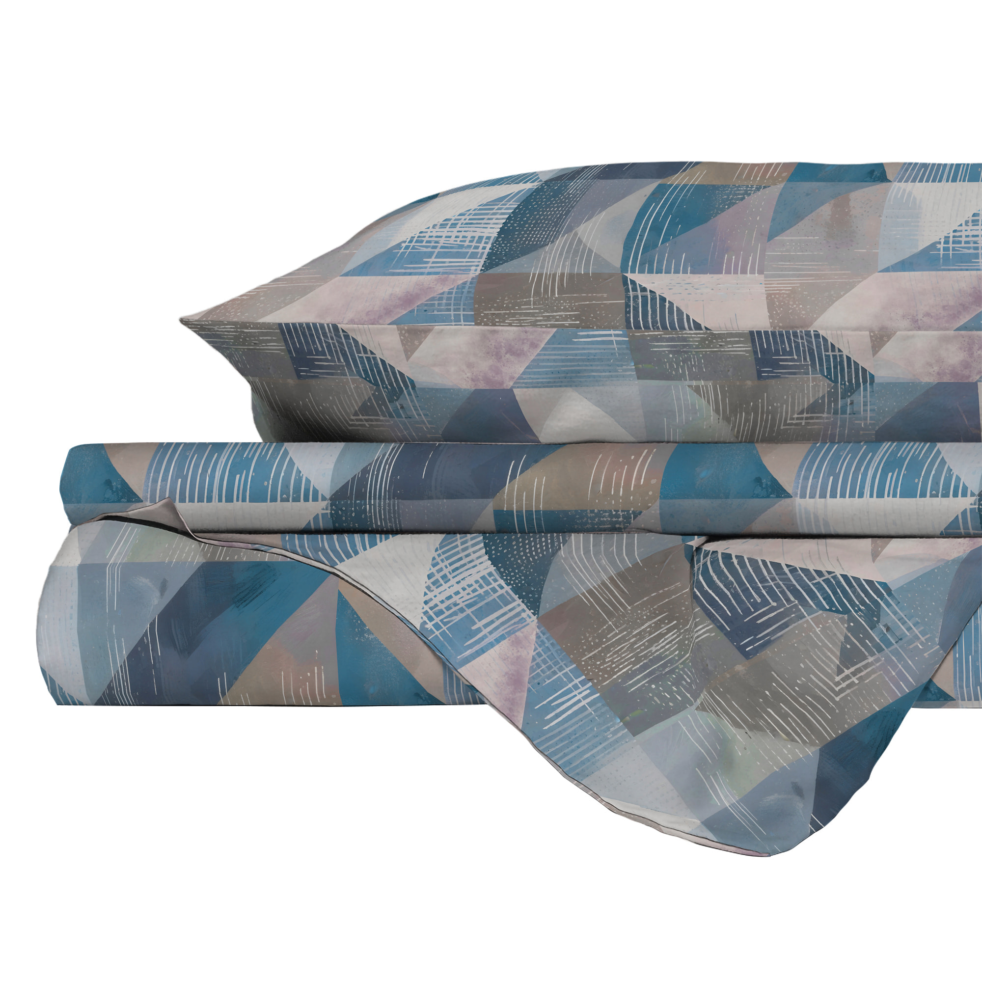 PARURE COPRIPIUMINO RIVER SINGOLO SEPIK BLUE