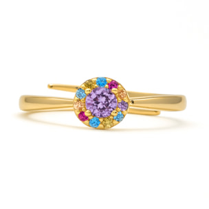 Anillo Aldra acabado oro amarillo 18k