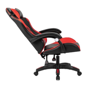 Chaise de gaming massante noir et rouge ZEN