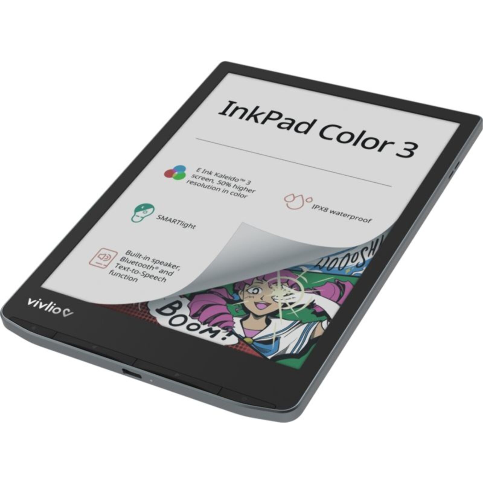 Liseuse eBook VIVLIO INKPAD COLOR 3 Bleu acier