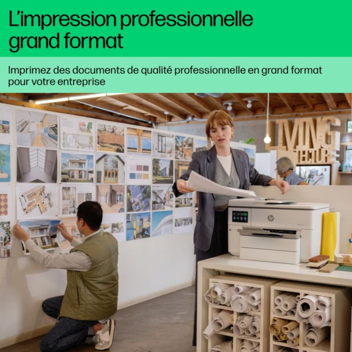 Imprimante jet d'encre HP OfficeJet Pro 9730e éligible Instant Ink